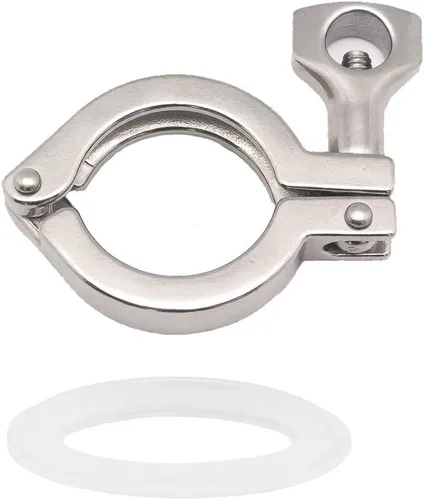 Vista 8 de Beduan 1" Abrazadera Sanitaria Triple, Abrazadera Triple de Acero Inoxidable 304 de Un Solo Perno para Trabajo Pesado con Tuerca de Mariposa