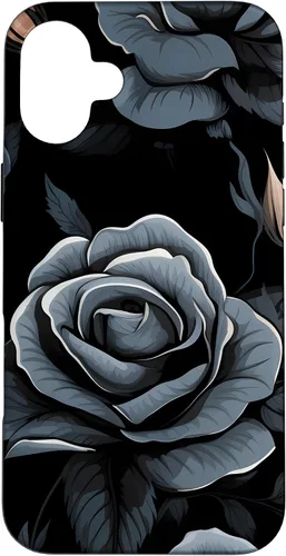 Vista 23 de Black Rose Floral Flower Case for iPhone 16