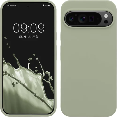 Vista 344 de kwmobile Funda Compatible con Google Pixel 6 Pro - Funda de Teléfono de Silicona TPU con Acabado Suave - Azul Caribe