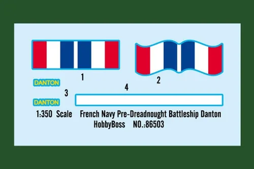 Vista 7 de Hobby Boss Kit modelo Danton de acorazado previo a la armada francesa (escala 1/350)