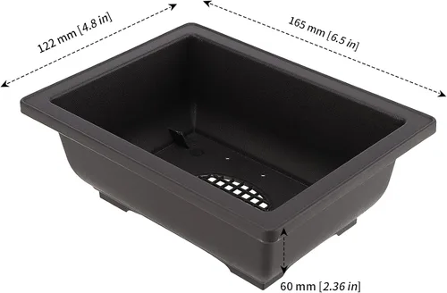 Vista 2 de MANCHAP 24 macetas de entrenamiento de bonsái de plástico de 6.5 pulgadas, maceta rectangular para jardín, patio, oficina, decoración del hogar