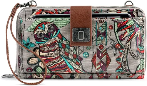 Vista 43 de Sakroots Artist Circle - Cartera/Brazalete grande para teléfono celular Aqua World