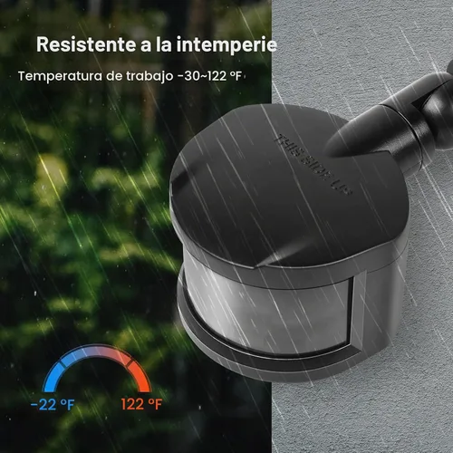 Vista 6 de Sensor de movimiento, detector de movimiento de repuesto de 180 grados, tiempo ajustable y sensibilidad de detección de hasta 60 pies, 3 modos