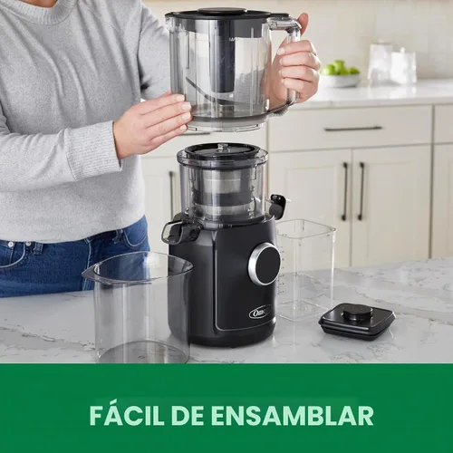Vista 3 de Omega Ultimate Performance - Exprimidor de lotes de masticación lenta con tecnología intellidial, extractor de jugo de verduras y frutas con tolva