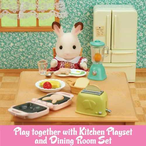 Vista 5 de Calico Critters, muebles y decoración para casa de muñecas, juego de desayuno