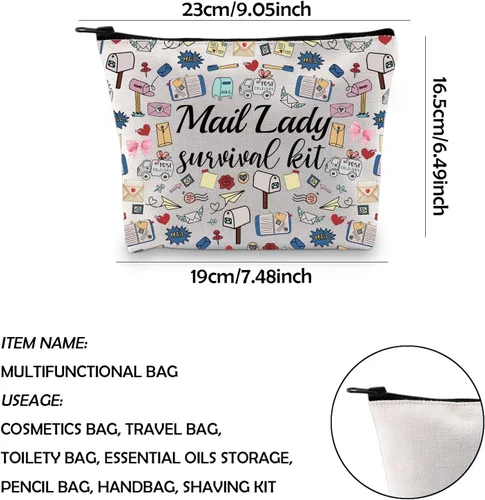 Vista 2 de WCGXKO Mail Lady Regalo de agradecimiento Regalo de Mailwoman Regalo It's Me Hi I'm The Mail Lady Bolsa de maquillaje Bolsa de maquillaje, CORREO