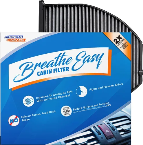 Vista 46 de Spearhead Odor Defense Breathe Easy - Filtro de cabina para AC y calentador Compatible con Chrysler 200 2015-17, Cherokee 2014-18 como OEM Hasta
