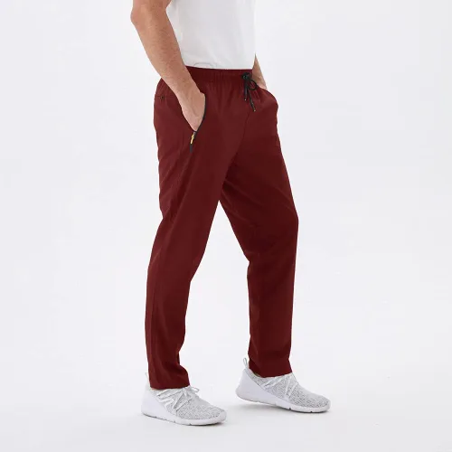 Vista 5 de Rapoo Pantalones ligeros para hombre con bolsillos con cremallera, secado rápido, pantalones deportivos de viaje para entrenamiento