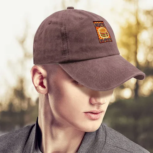 Vista 4 de Vintage Hats for Men Hamburger Ball Hats for Men's Cool Cap Breathable Burgerr Squad Sun Hats