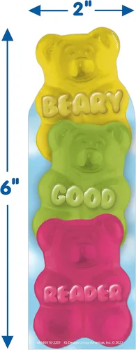 Vista 2 de Eureka Beary Good Reader - Marcapáginas perfumadas con diseño de oso de gomita, paquete de 24