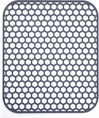 Vista 23 de Bestjing Paquete de 2 protectores de silicona para fregadero de cocina, accesorio de rejilla de cocina de 12 x 11 pulgadas, tapete antideslizante