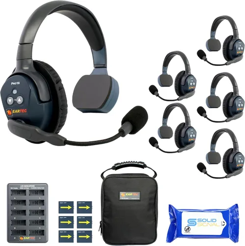 Vista 10 de Eartec Ultralite PRO16 - Sistema de auriculares de intercomunicación inalámbricos para 2 usuarios, largo alcance 1/2 milla, dúplex completo manos