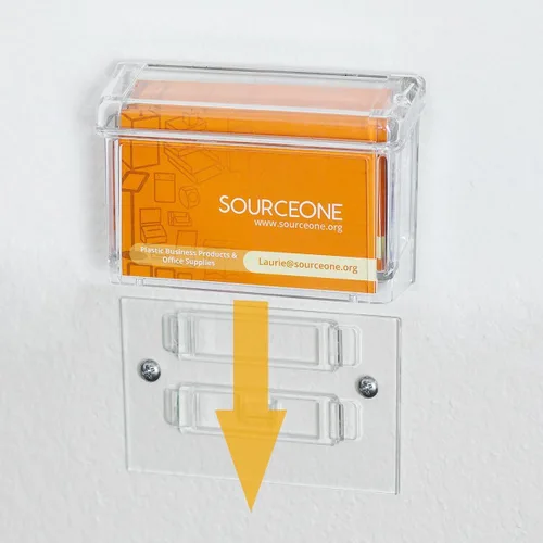 Vista 2 de SOURCEONE.ORG Source One - Tarjetero para exteriores, transparente, irrompible, incluye una calcomanía