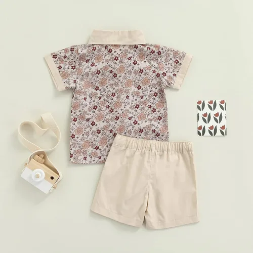 Vista 13 de MA&BABY Conjunto familiar de verano de 0 a 6 años a juego para hermanas, vestido de hermanas, camisa para hermano, lindo estampado floral