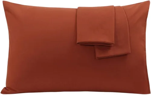 Vista 13 de PiccoCasa Paquete de 2 fundas de almohada de microfibra cepillada de lujo de 1800 hilos, fundas de almohada suaves para almohada estándar