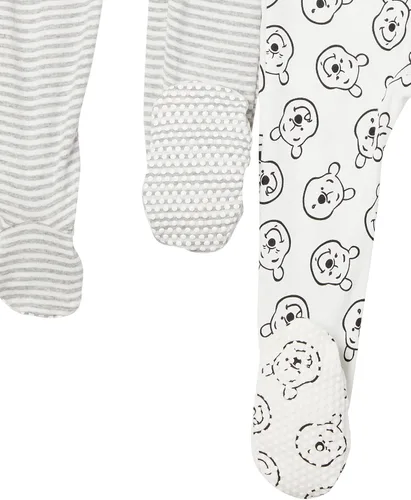 Vista 5 de Tienda Essentials Unisex Toddlers and Babies' Snug-Fit Cotton Footed Pajamas, Multipacks