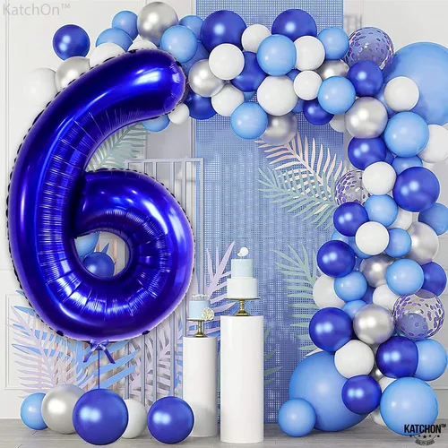 Vista 728 de KatchOn Globo negro del número 1 de 40 pulgadas, globo de feliz cumpleaños Large Mylar Number One Balloon for 1st Birthday Decorations, Foil