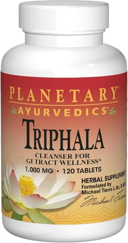 Vista 4 de Ayurvédicos planetarios Triphala 1000mg - 120 Tabletas