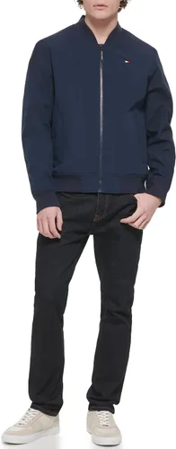 Vista 2 de Tommy Hilfiger Chaqueta bomber ligera de punto acanalado para hombre