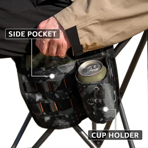 Vista 5 de X Strike Sillas de pesca con soporte para caña de pescar al aire libre plegable
