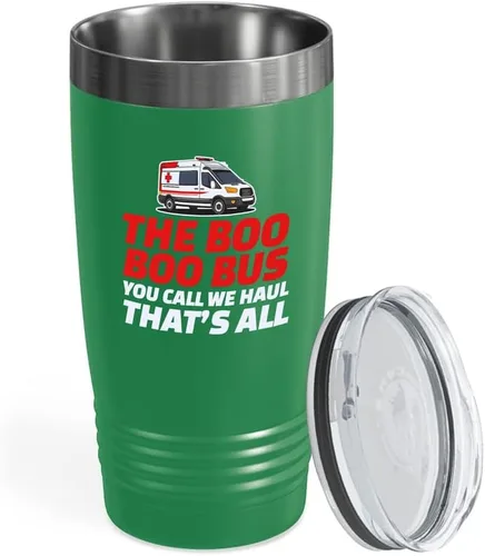 Vista 9 de Ambulance Driver Black Viking Tumbler 20oz – I Drive The Wee Woo Bus – Hospitales EMT Pacientes Transportando Técnico Enfermo Apreciación Med
