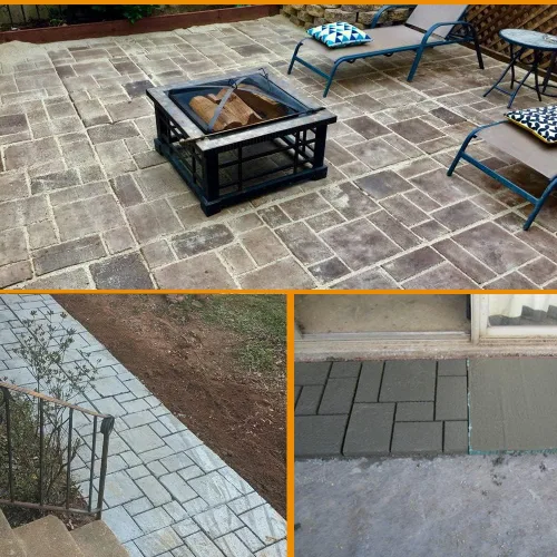 Vista 5 de Avalution Talla Grande 20"x20"x1.8" Creador de Caminos Molde de Piedra de Concreto Pathmate Reutilizable Adoquín de Piedra para Césped Patio Jardín