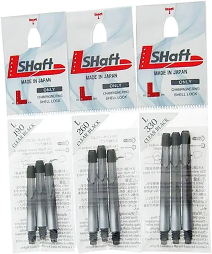 Vista 84 de LSTYLE Cañas de dardo de carbono – Bloqueadas y silenciosas (giratorias) – 9 tamaños – para dardos de punta suave y punta de acero – Ligeras 2-Tone