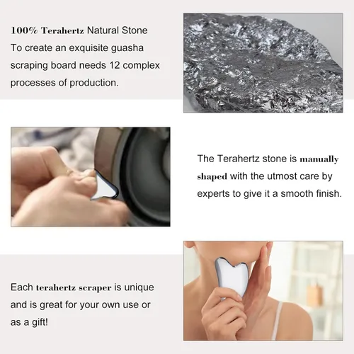 Vista 4 de Terahertz Stone Gua sha Herramienta Facial,Terahercios Natural Gua sha Board