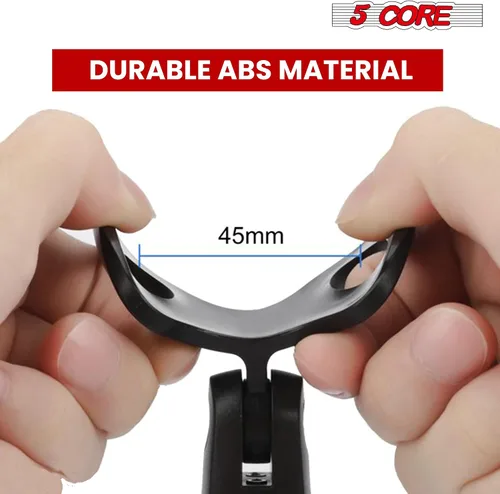 Vista 4 de 5 Core Clips de micrófono para soportes, 6 piezas, soporte universal ajustable con adaptadores de tornillo de 5/8 a 3/8 pulgadas, fácil instalación