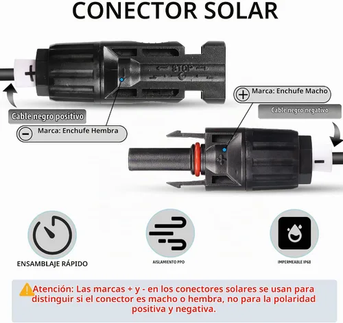 Vista 3 de Panel solar a cable corto de 0.315 in, conector de panel solar de 14 AWG a CC 7909, cable adaptador para estación de energía de reserva portátil