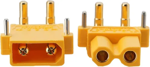 Vista 5 de ELFCULB 10 pares de conectores Amass XT30PW, conectores macho hembra XT30 para robot mini UAV (amarillo)