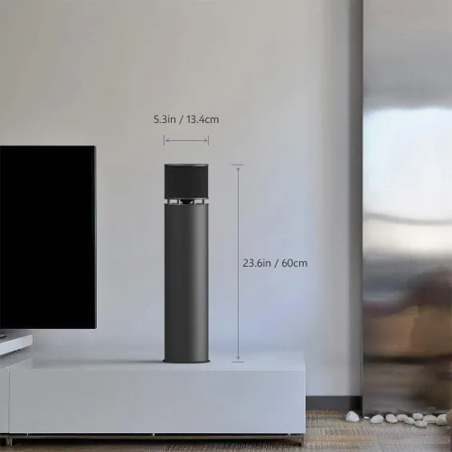 Vista 4 de ABRAMTEK Altavoz Bluetooth de 100 W, altavoz inalámbrico de alta potencia E600 con subwoofer de súper graves y sonido 360 para el hogar, oficina