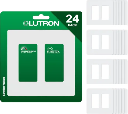 Vista 15 de Lutron Claro - Placa de cubierta para interruptor de luz, placa de pared de 2 posiciones, para interruptores de luz decorativos, cubierta