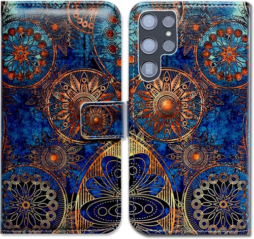 Vista 18 de Bcov Funda para Galaxy S22 Ultra, funda de piel con tapa para Samsung Galaxy S22 Ultra 5G