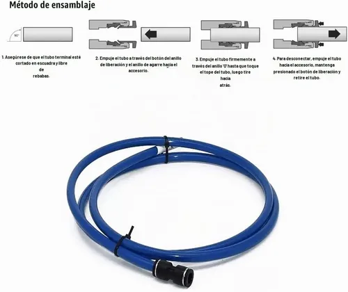 Vista 6 de 10 piezas Unión recta 1/2 "x 1/2" tubo OD empuje para conectar