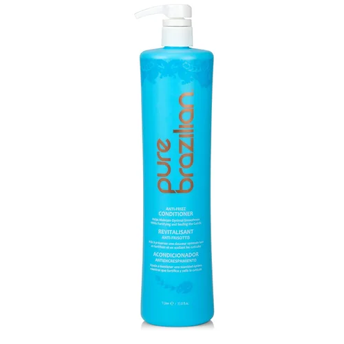 Vista 7 de PURE BRAZILIAN Acondicionador diario antiencrespamiento con queratina y acai, complejo suavizante y fortalecedor para cabello más brillante sin