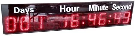 Vista 2 de 6-inch 9 Digits LED Timer Countdown/up Wall Mounted Clock with Days Hours Mins Secs Red