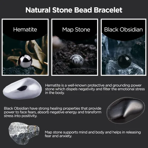 Vista 5 de Regalos para mujeres, regalos para mujeres, pulsera magnética para artritis, terapia de joyería saludable para dormir, pulsera de hematita, joyería