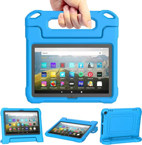 Vista 9 de DJ&RPPQ Funda resistente a prueba de golpes para niños, resistente (incompatible con Sony Nokia de 8 pulgadas) con soporte para niños, color negro