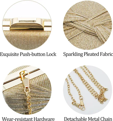 Vista 2 de Bolsos de Mano para Noche - Bolso de Noche para Mujer, Bolso de Fiesta para Cóctel/Baile/Fiesta/Boda/Formal