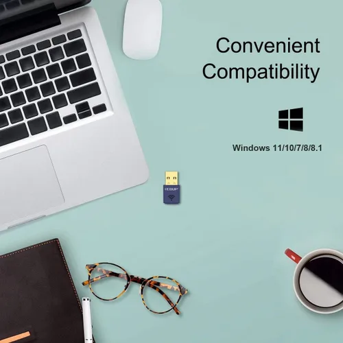 Vista 10 de EDUP Adaptador USB Bluetooth WiFi para PC, Adaptador Bluetooth 4.0, Adaptador de Red USB Nano Inalámbrico 2.4Ghz 150Mbps, Solo Compatible
