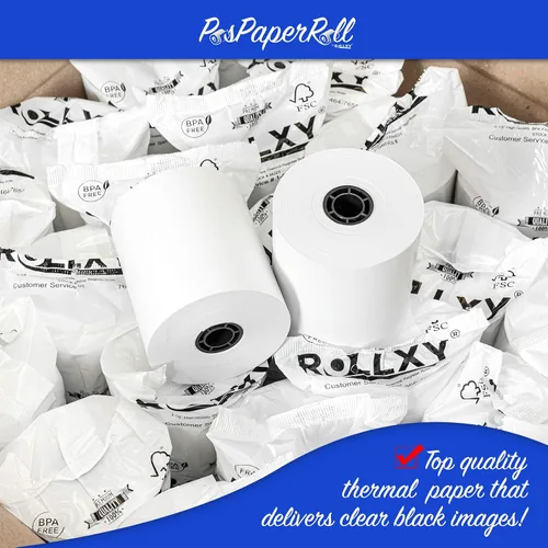 Vista 4 de Papel térmico de 3-1/8 x 230 pulgadas, compatible con Star CT-S300 Tsp100, sin BPA, 50 rollos (1.21 onzas de grosor)