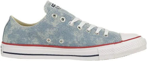 Vista 4 de Converse Chuck Taylor All Star OX - Tenis unisex de mezclilla y blanco, talla 8.5 de hombre10.5 de mujer, Blanco