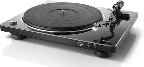Vista 8 de Denon DP-29F Reproductor de discos completamente automático, tocadiscos analógico con ecualizador de phono RIAA incorporado, diseño único de brazo