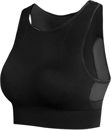 Vista 6 de Sujetadores deportivos para mujer, de cobertura completa, brasier elástico, soporte de alto impacto para yoga, gimnasio, entrenamiento, fitness