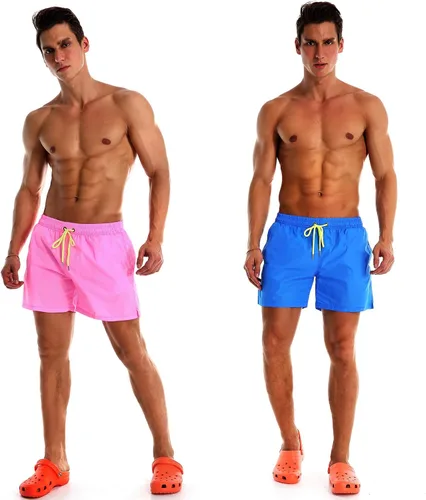 Vista 4 de YnimioAOX - Traje de baño para hombre, secado rápido, con diseño de rayas coloridas