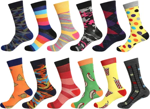 Vista 18 de 12 pares de calcetines de vestir para hombre