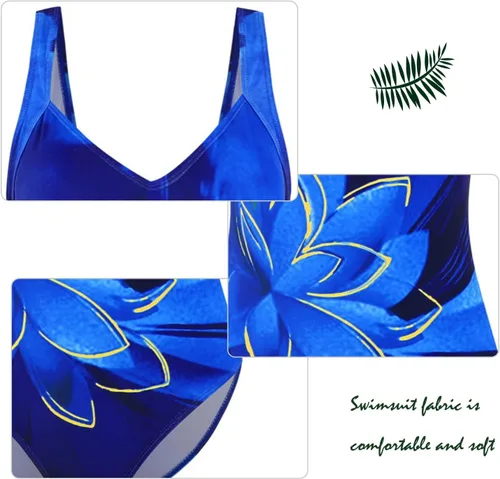 Vista 6 de SNKSDGM Womens Tie Back Solid One Piece Bathing Suit Tummy Control High Waist Swimwear Push Up Monokinis Swimsuits