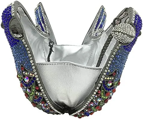 Vista 6 de Bolsos de mano para mujer, bolsa de noche de cristal con diamantes de imitación, bolso de fiesta de boda