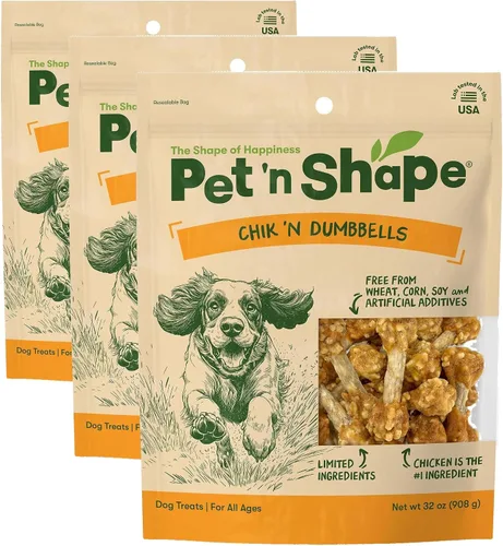 Vista 11 de Pet 'n Shape Duck 'n Rice Dumbbells Treats para Perros - 3 onzas